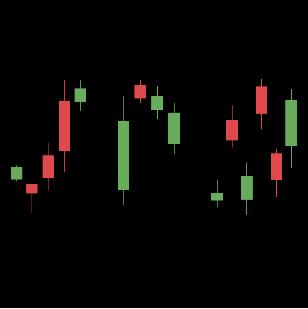 The word JPG written using the stocktrading candle chart.