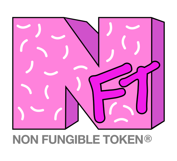NFT design using the MTV logo. The design is pink with sprinkles and is called donut.