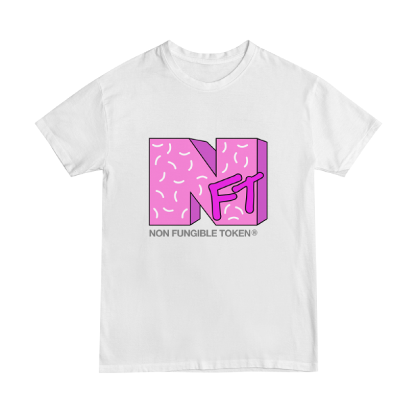 NFT  t-shirt design using the MTV logo. The design edition is "donut" since it is pink with sprinkles.