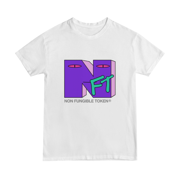 NFT  t-shirt design using the MTV logo. The design edition is "goul" as it has a creepy face"